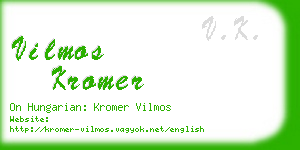 vilmos kromer business card